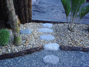 Stones make a great garden feature